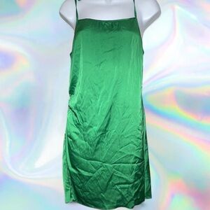 Luxurious Green Satin Chemise
